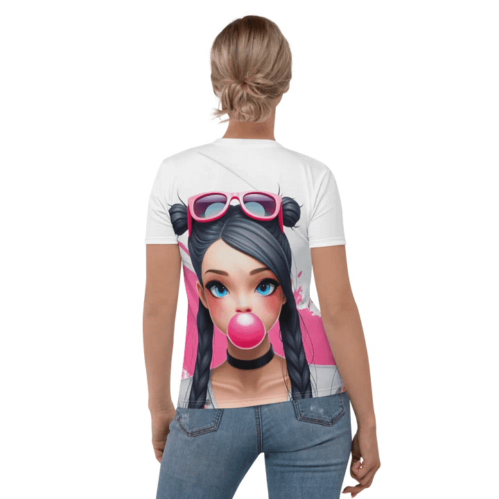 Kawaii Bubblegum Girl T-Shirt - Y2K Style All-Over Print product image (2)