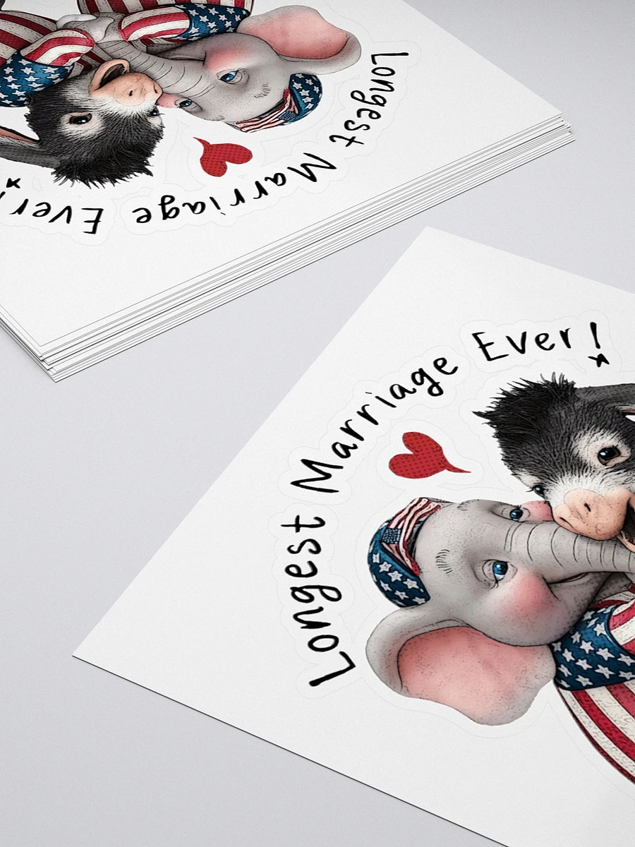 Longest Marriage Ever Donkey and Elephant Sticker product image (11)