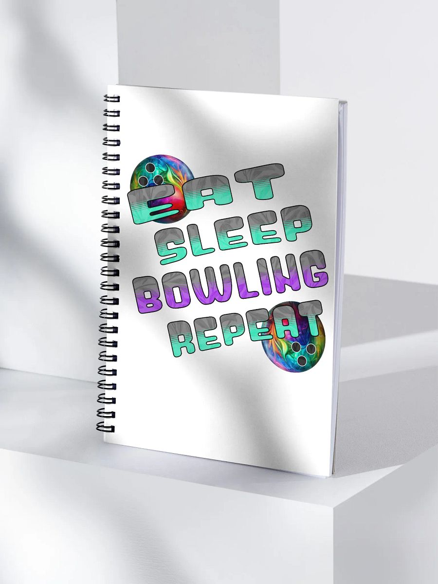 Eat Sleep Bowling Repeat Angle Ballad Spiral Notebook product image (3)