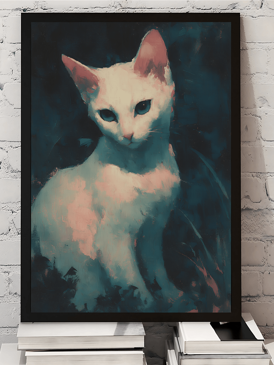 Moonlit Whiskers - Ethereal Night Art product image (4)