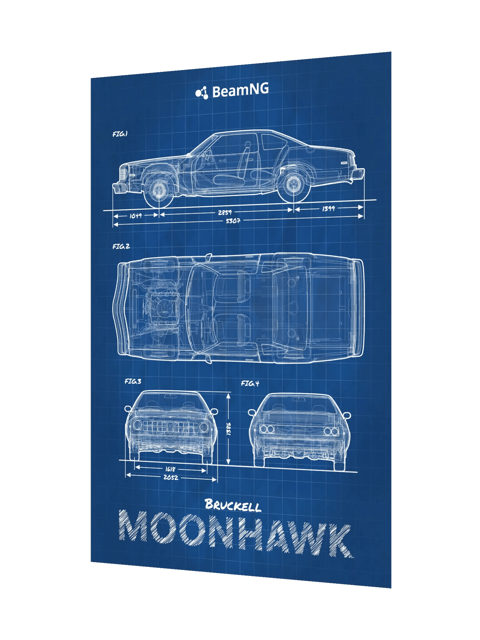 Bruckell Moonhawk Blueprint Poster product image (3)