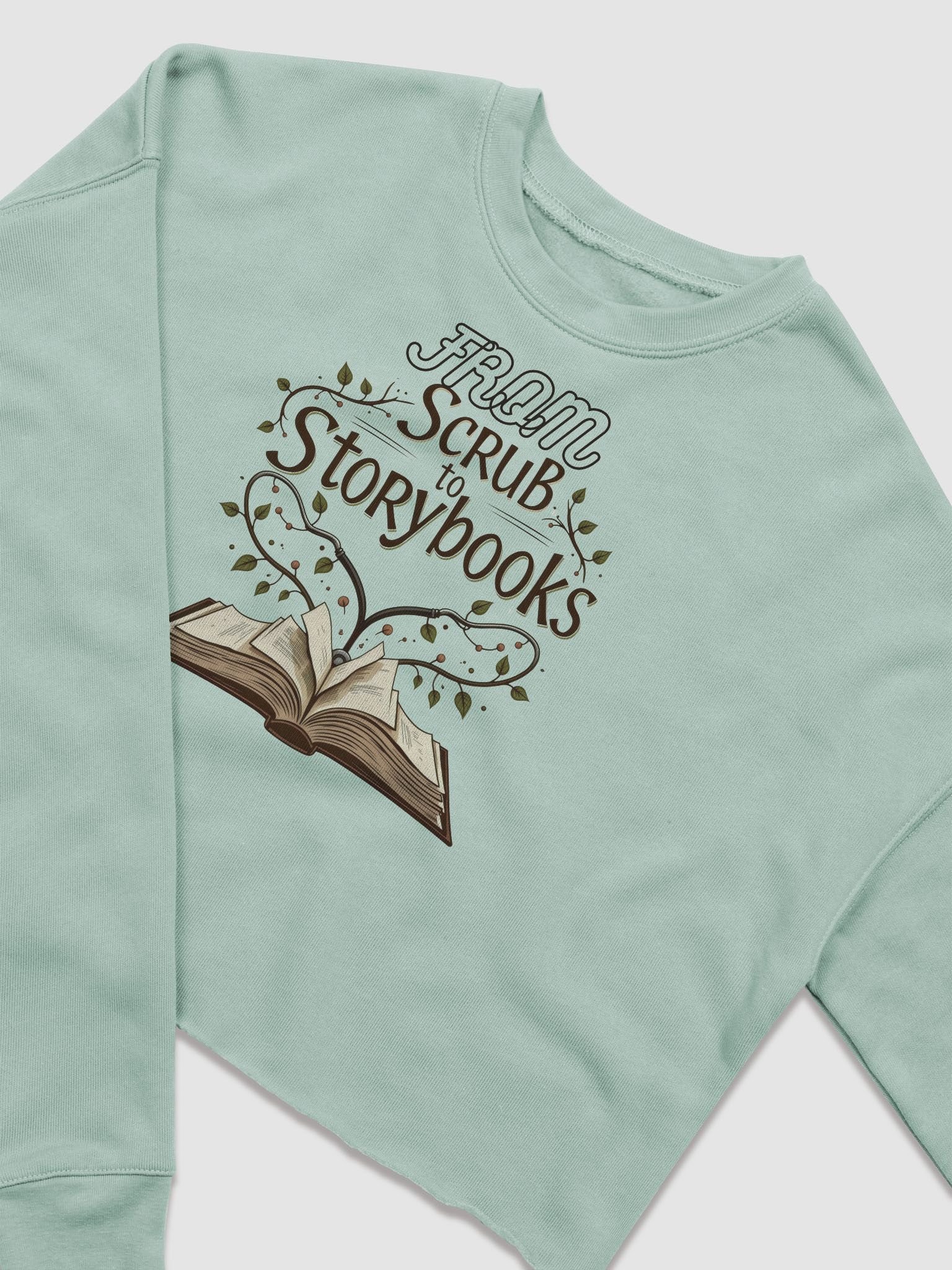 Whimsical Vine Book Crop Sweatshirt product image (6)