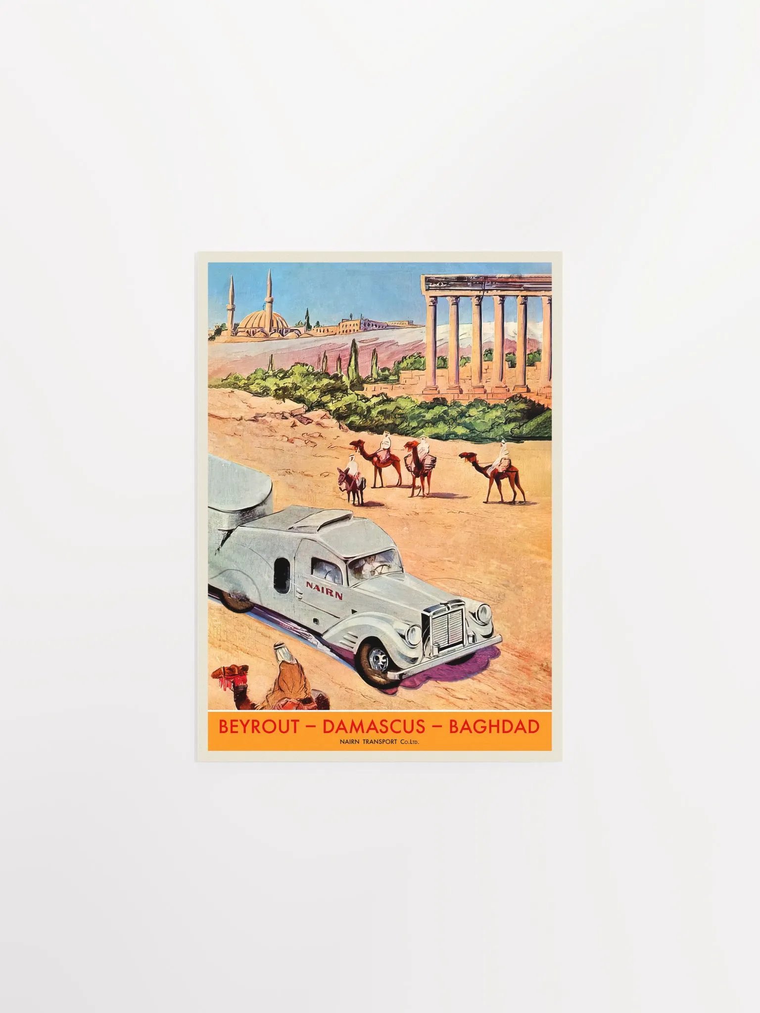 Beirut, Damascus, Baghdad/Lebanon, Syria, Iraq. 1930s — retro vintage travel poster, retro travel art, retro travel wall art product image (6)