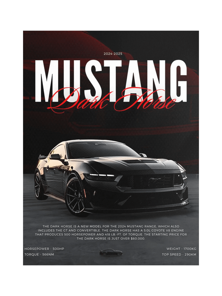 MUSTANG DARK HORSE product image (1)
