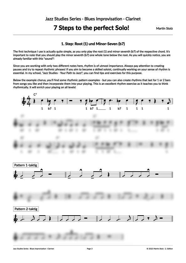 7 Steps to the perfect Blues-Solo - Clarinet product image (3)