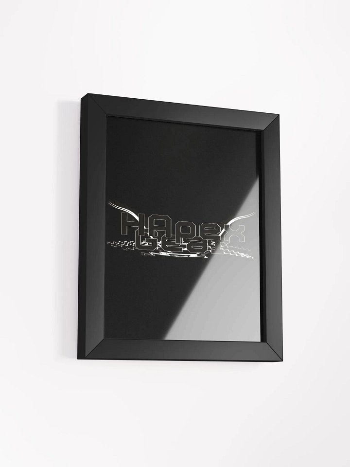 Framed - Black - High-Quality Matte Poster - Embroidered - Black HApex Gear White Logo product image (2)