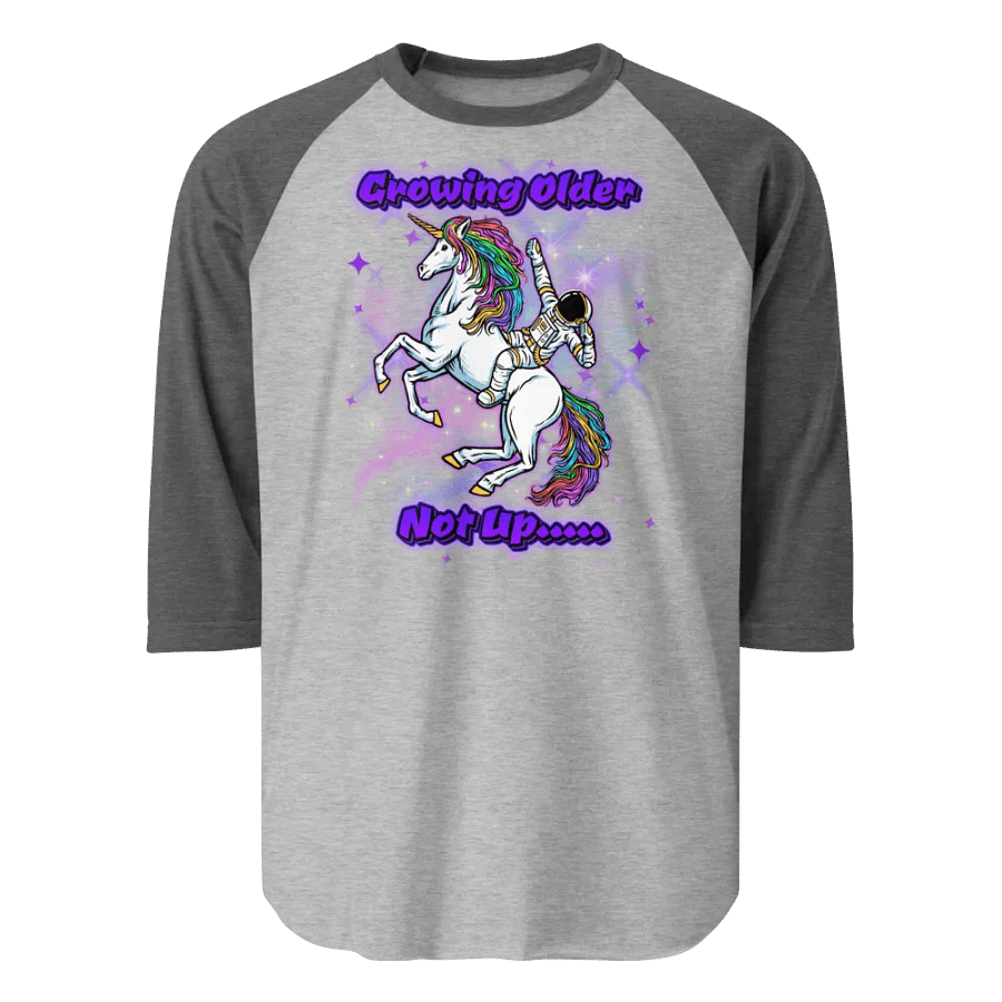 Galactic Unicorn Birthday Adventure raglan tee product image (1)