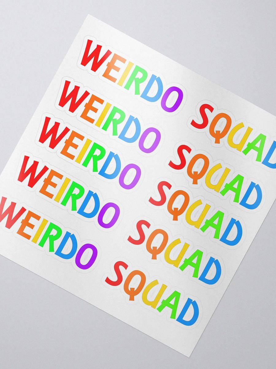 Weirdo Squad Rainbow - Kiss Cut Stickers product image (1)