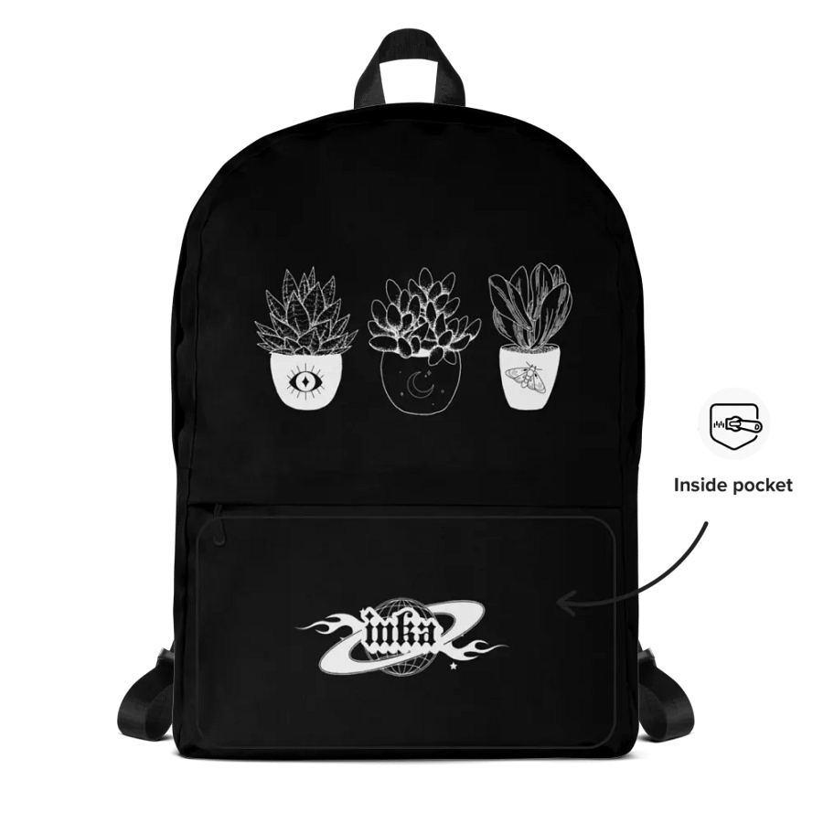 Whimsical Plant Motif Backpack product image (4)