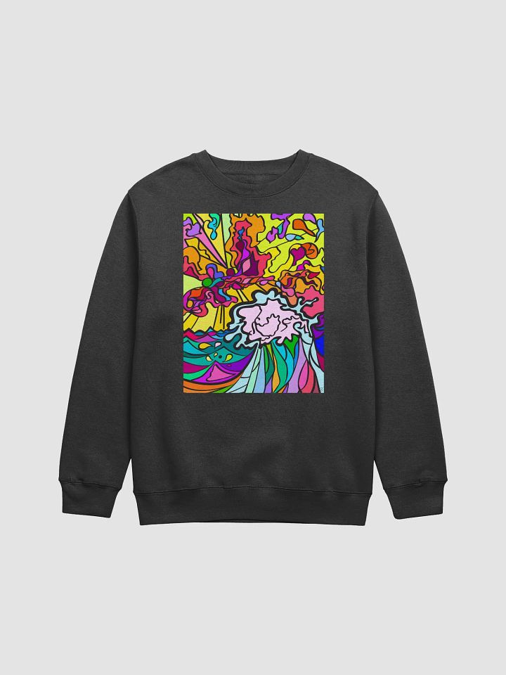 Vibrant Swirls Premium Crewneck Sweatshirt - Wave at Sunset product image (6)