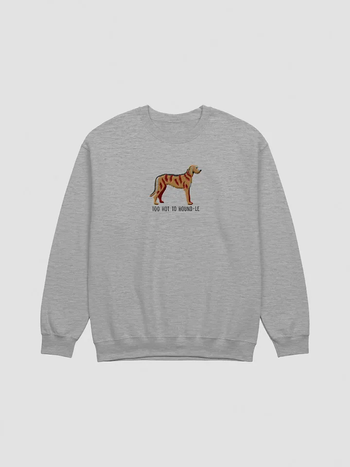 Too Hot to Hound-le Sweatshirt (Embroidered) of an Irish Wolfhound(Brown) product image (10)
