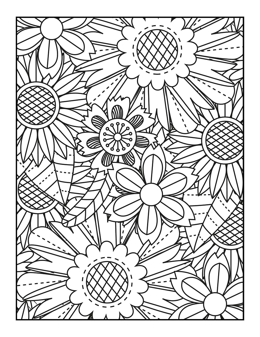 Large Print Flowers Adult Coloring Book (Volume 3) | Beautiful Oversized Flowers | Adult Flower Coloring Pages | Gift Idea for Mom product image (4)