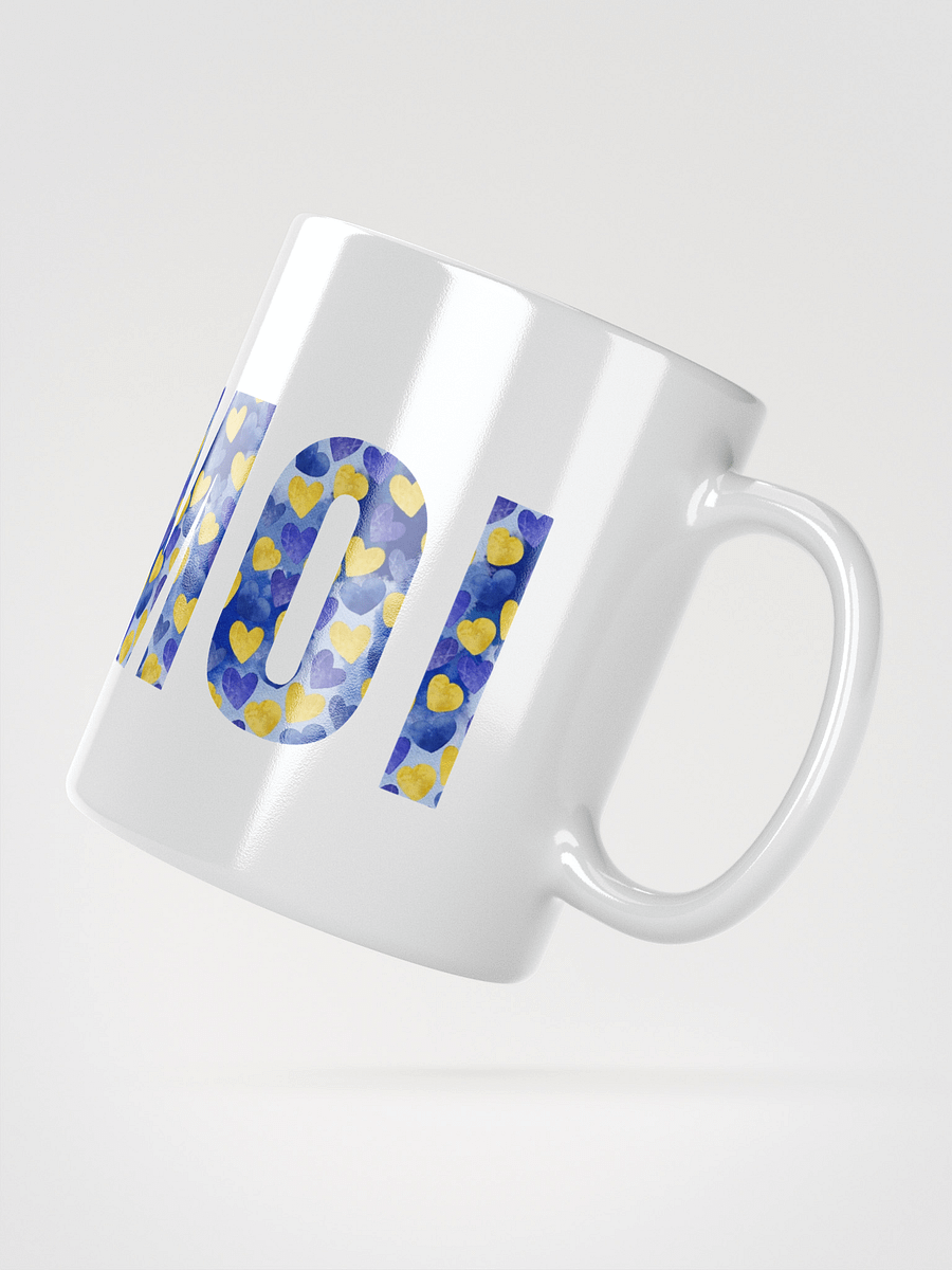 Mug Blanc Toi et Moi - Décor Coeurs bleus - Cadeau Couple product image (2)