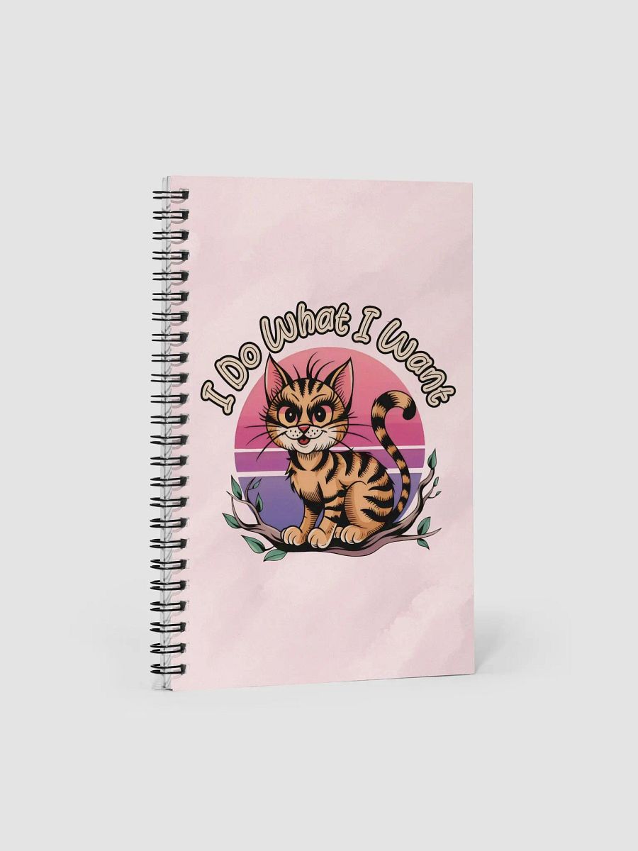 Mischievous Cat 'I Do What I Want' Spiral Notebook product image (1)