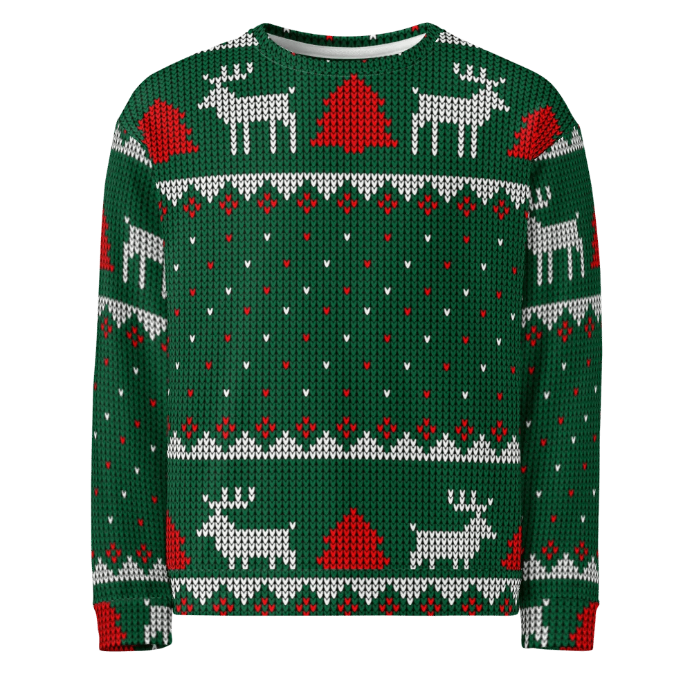 Festive Reindeer All-Over Print Sweatshirt product image (1)