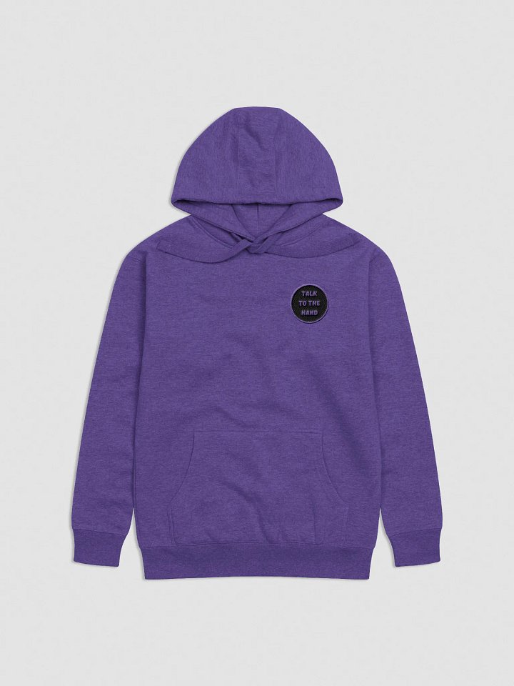 Talk To The Hand Unisex Premium Hoodie- Embroidered Purple product image (1)