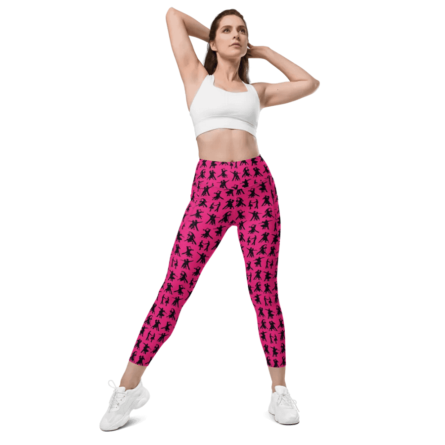 Pink and Black Ballroom Dance Leggings product image (6)