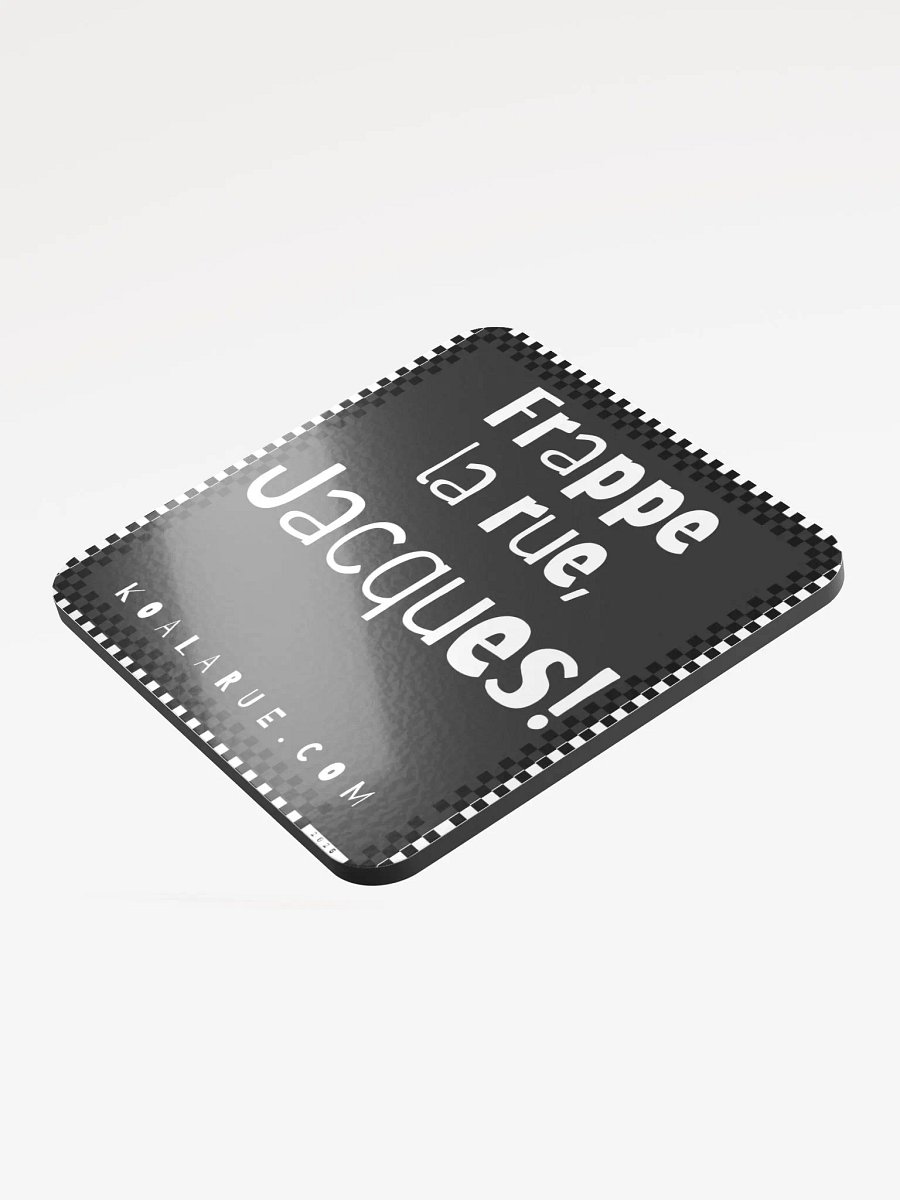 FRAPPE LA RUE • BLACK DRINK COASTER product image (3)