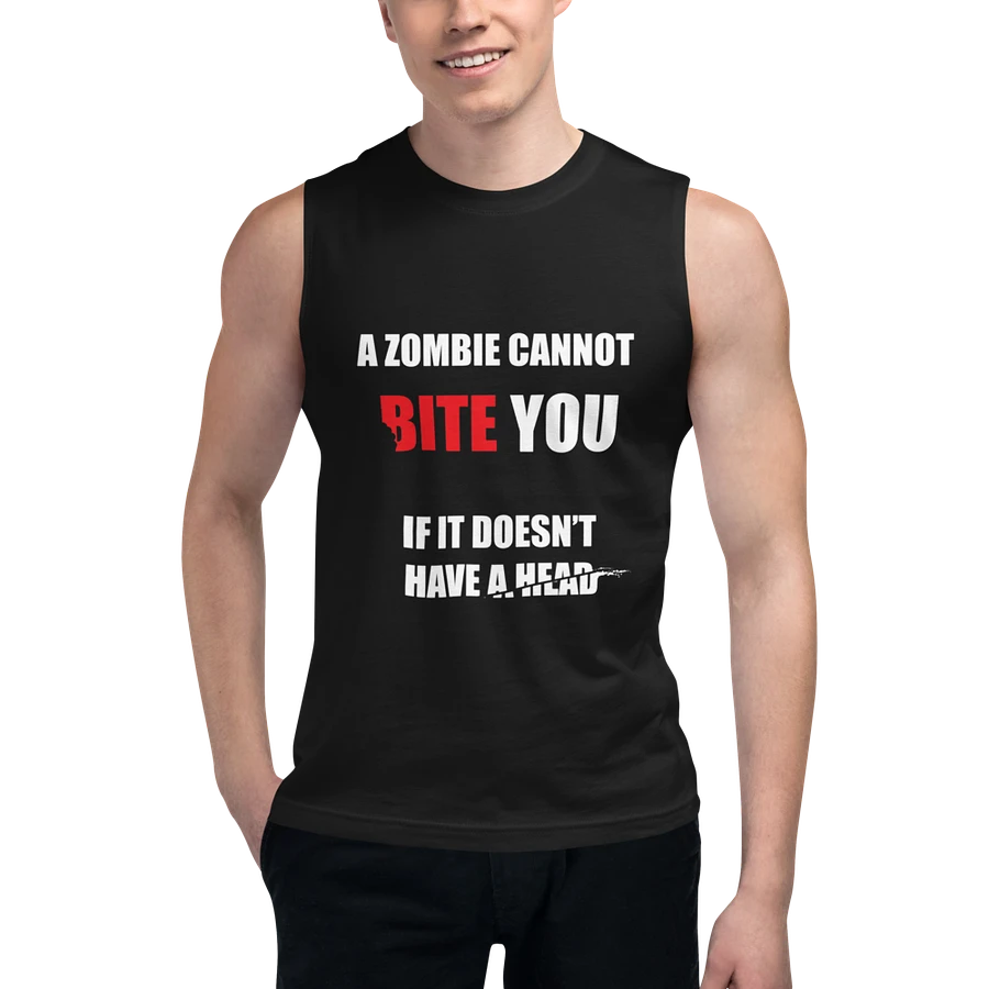 A Zombie Cannot Bite You - Black Sleeveless product image (2)