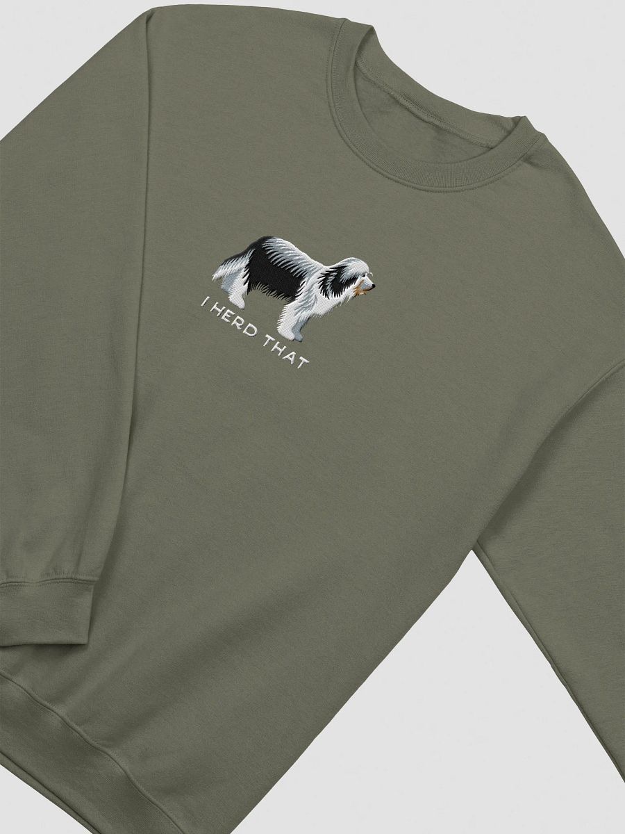 I Herd That Sweatshirt (Embroidered) of a Bearded Collie(Black & White) product image (15)