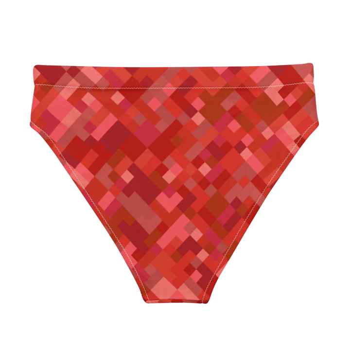Colorful Mosaic Pattern Design High Waisted Bikini Bottom - v4 product image (1)