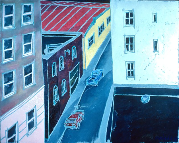 Geary Street Alley, San Francisco (1986) on canvas (30" x 40") product image (1)