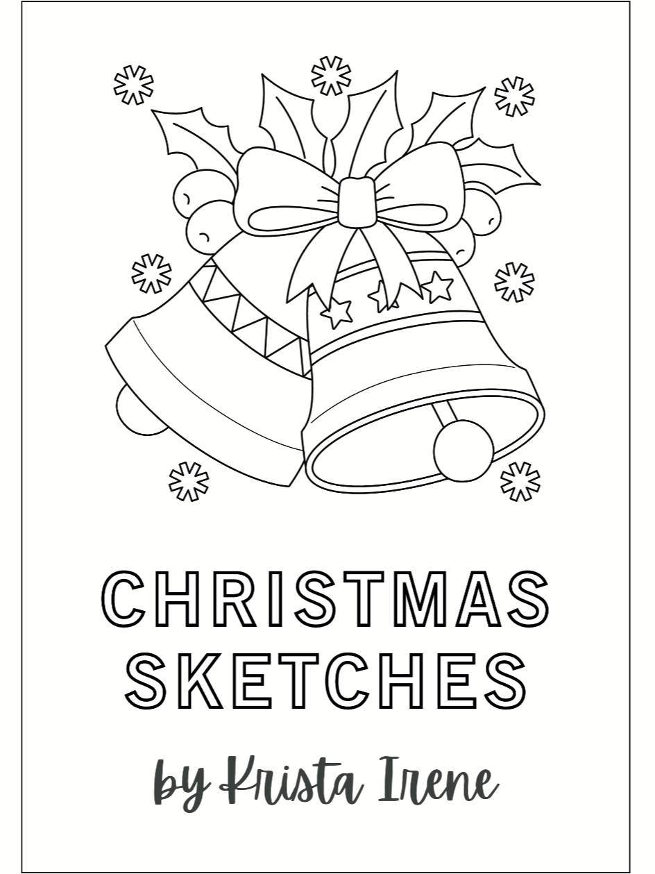6 Christmas Sketches to Trace & Colour - FREE! product image (1)