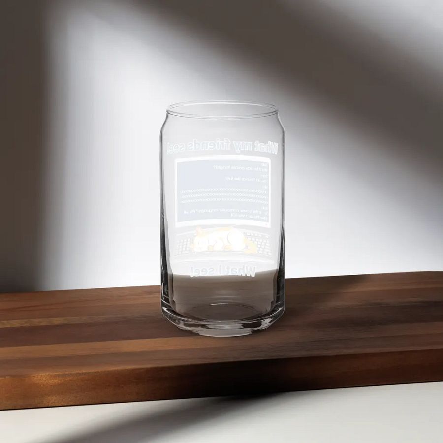 Sleeping Cat Can-Shaped Glass product image (5)