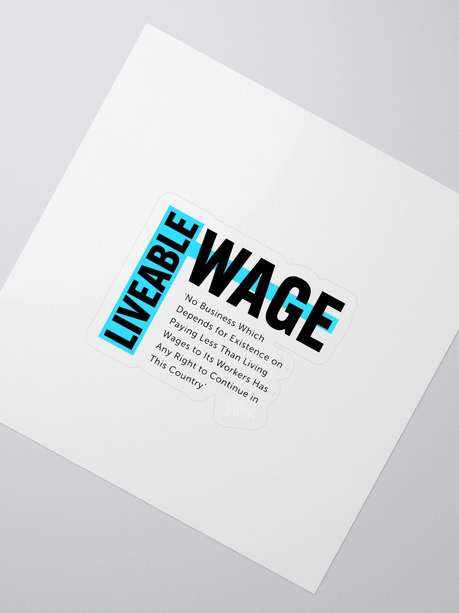 LIVEABLE WAGE Logo Kiss Cut Stickers product image (2)