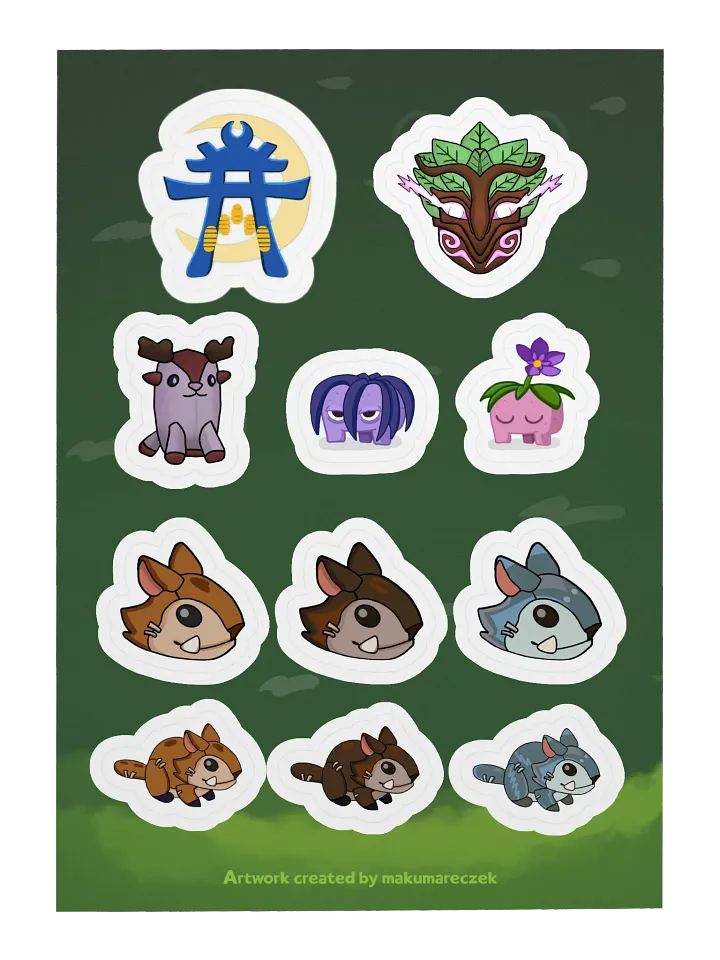 Palia Emotes Fall Set - Kiss Cut Sticker Sheet product image (1)
