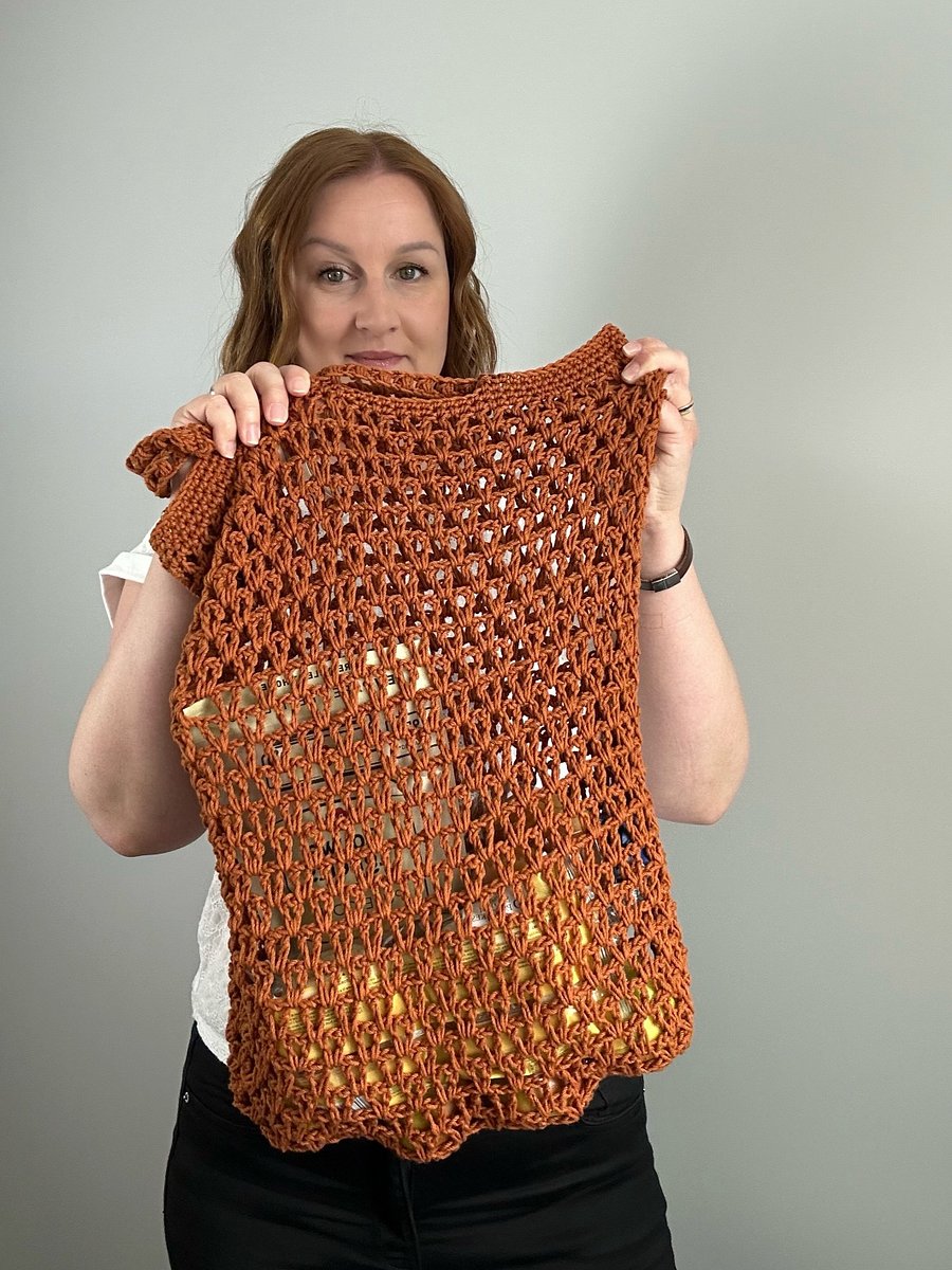Lace Crochet Market Bag Pattern PDF Ebook - Mabel Market Bag - Eco Crochet Shopping Bag - Crochet Tote Bag product image (5)
