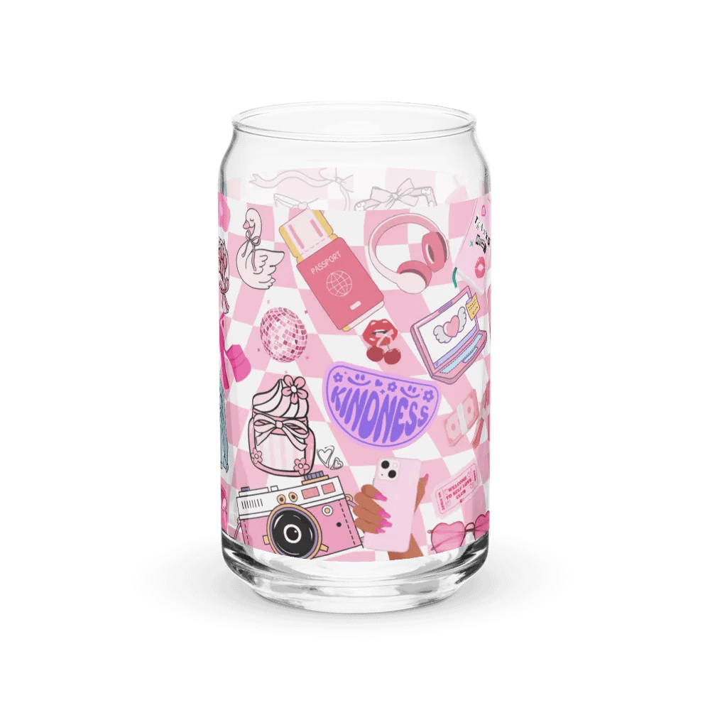 Girly Aesthetic Delight Can-Shaped Glass product image (2)