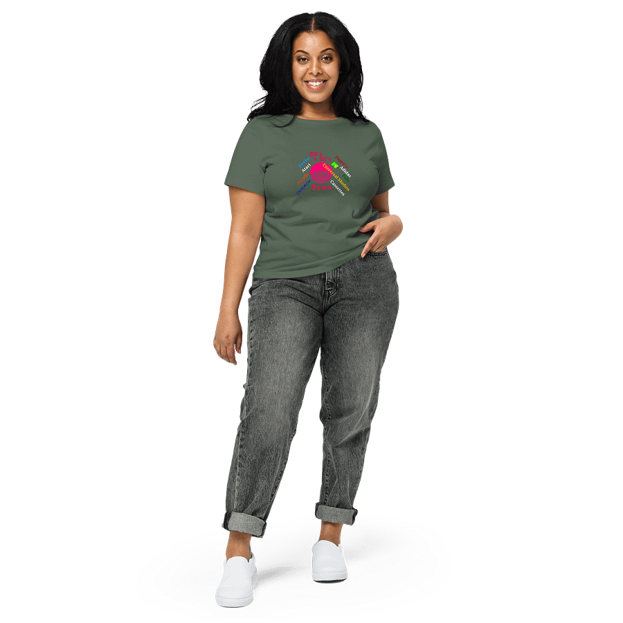 Retro VHS Circle Women's High-Waisted Tee product image (3)