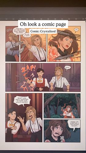 Oh look! A page from Crystalized! There wasn’t enough space to show my sketches but the thumbnails are a work of art on their...