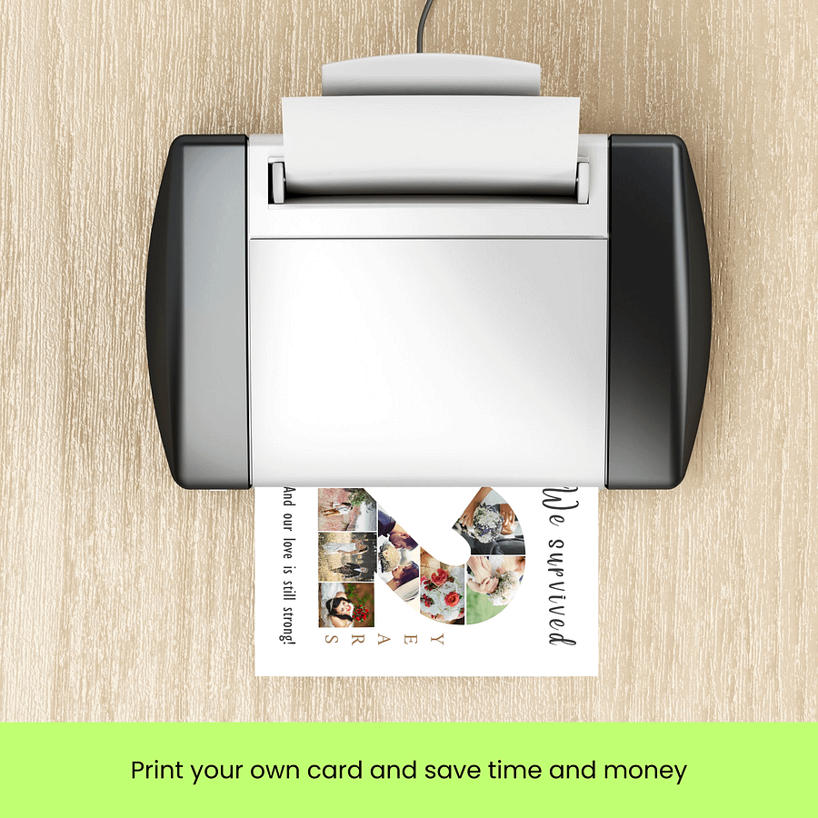 2 Year Anniversary Photo Card Editable Canva Template product image (9)