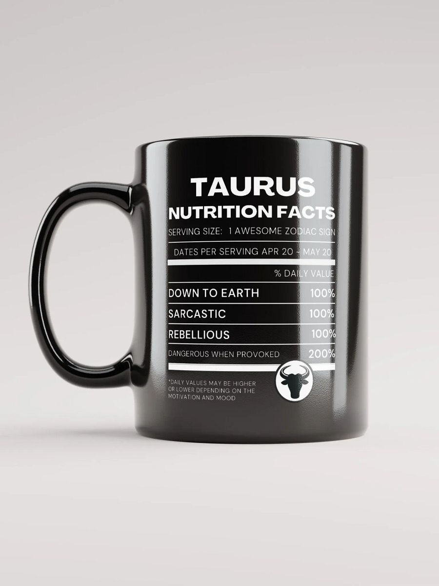 Taurus Nutrition Facts Mug product image (1)