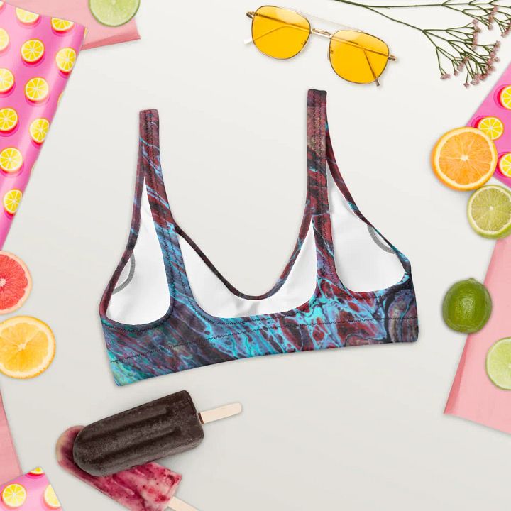 Crimson Tide - All-Over Print Recycled Padded Bikini Top product image (2)