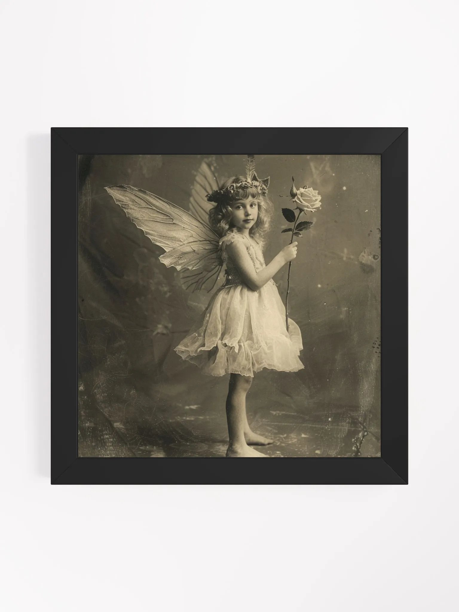 Young Winged Angel Girl Child Vintage Photography Wall Art product image (3)