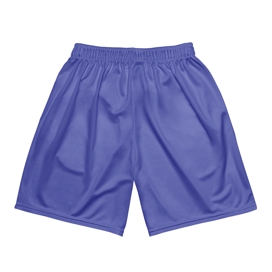 Women's | BRN.2C.C.™ Mesh Shorts | Coastal Cool Meets Sporty Style | Recycled Unisex Activewear 🌊🔥| White Logo on Slate Blue product image (3)