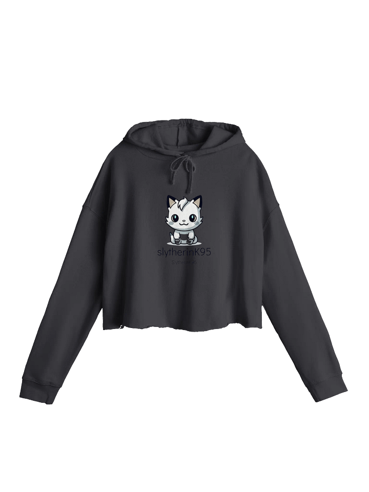 Whimsical Cat Cartoon Cropped Hoodie product image (1)