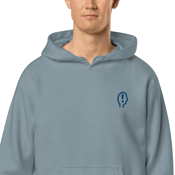 EXCLAIMING MENTALLY (royal) embroidered pigment hoodie product image (2)