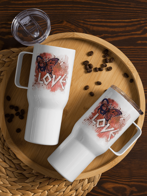 Love Soft Grunge Snake Butterfly Travel Mug w/ Handle product image (5)