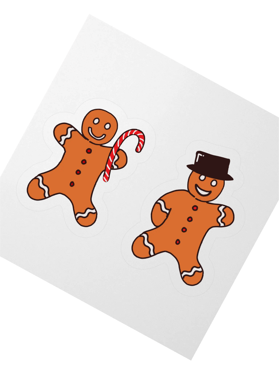 Festive Gingerbread Sticker – Holiday Duo product image (2)