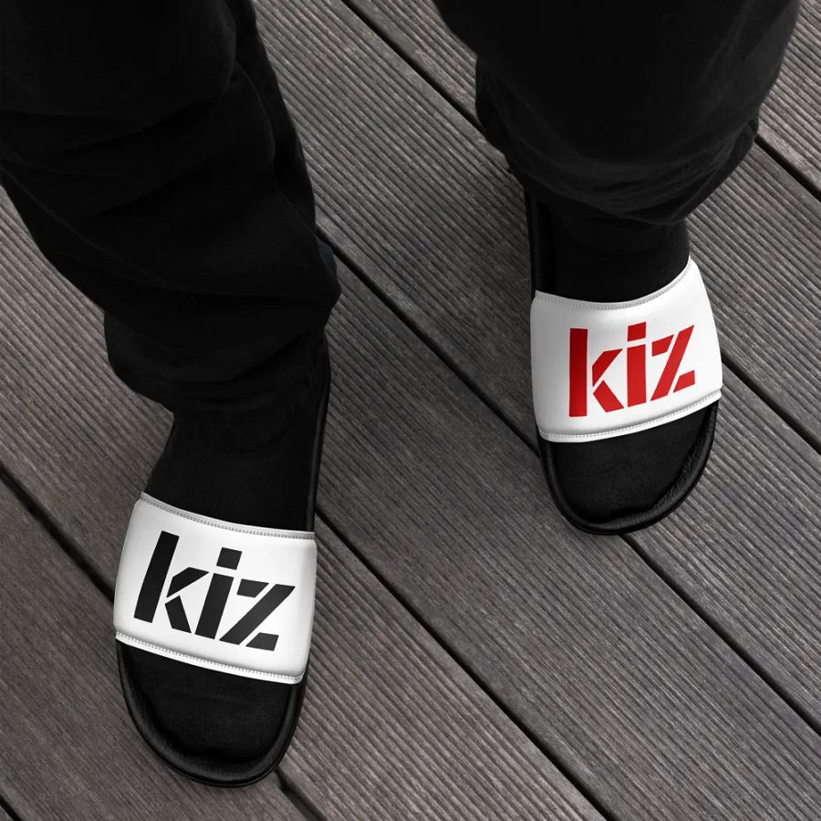 KIZ MEN'S SLIDES - WHITE / BLACK / RED product image (8)