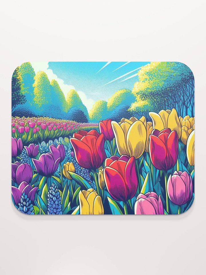 Vibrant Tulip Paradise Mouse Pad product image (2)