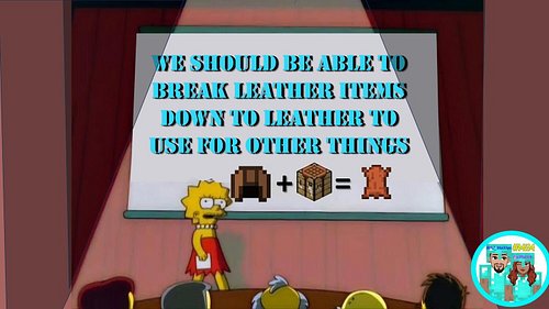If we were able to break down leather Items, what would be best for this?
A. Crafting Table?
B. BlacksmithTable?
C. Grindstone?