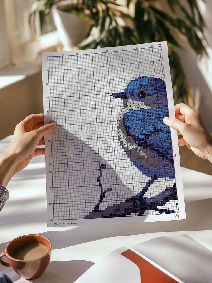 Blue Tit Cross Stitch Pattern product image (2)