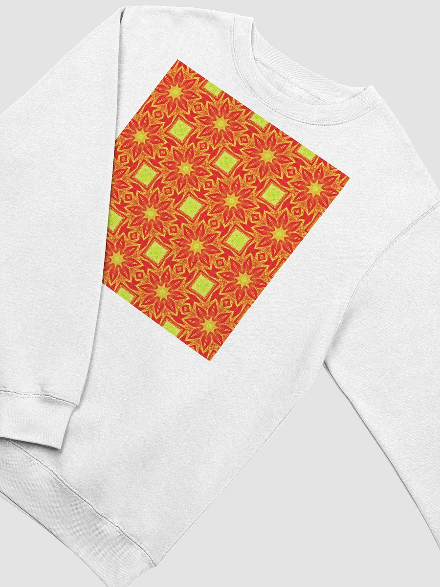 Abstract Repeating Orange Flower Ladies Sweatshirt product image (3)