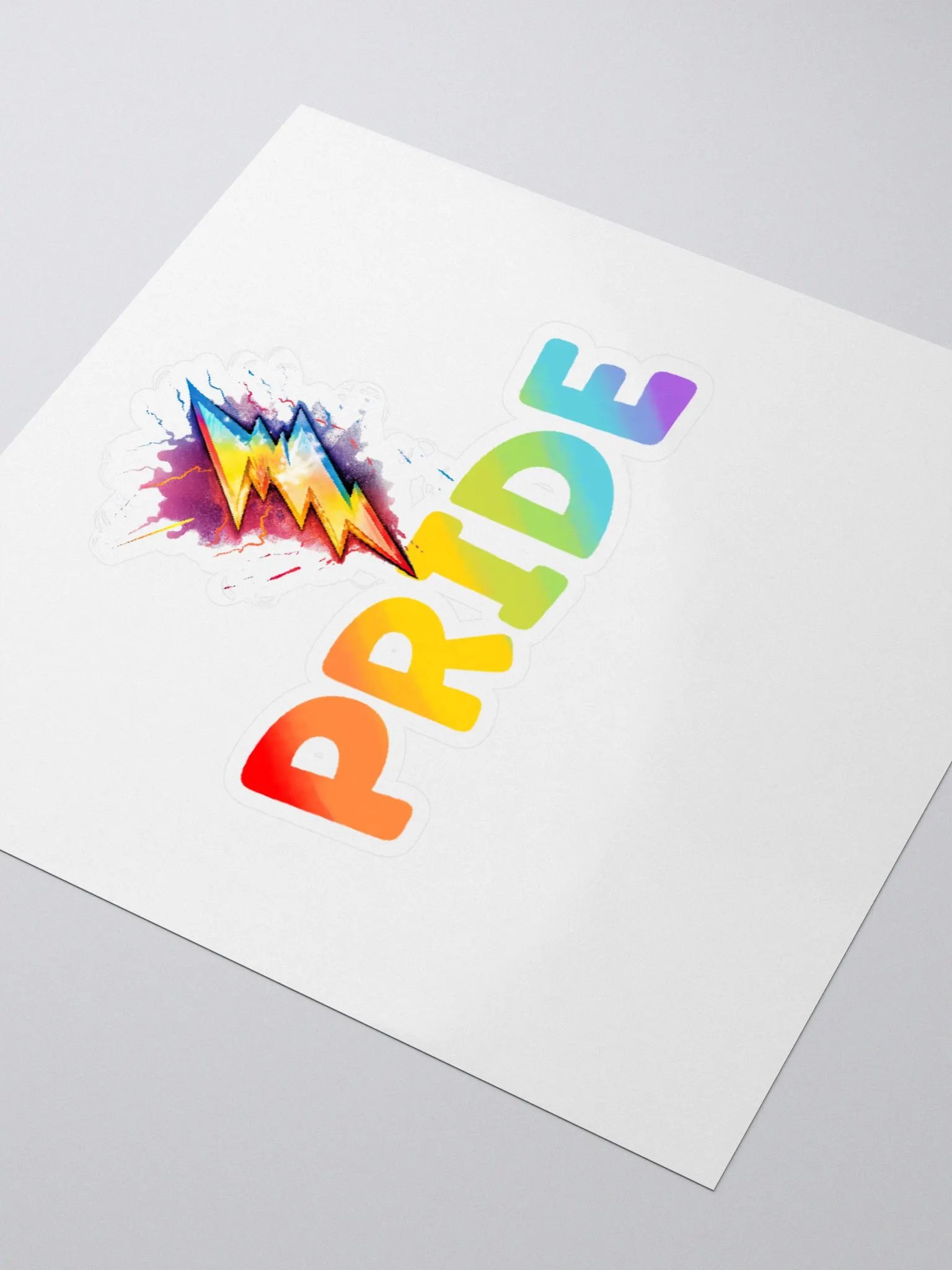 Pride Lightning Bolt Kiss Cut Stickers product image (9)