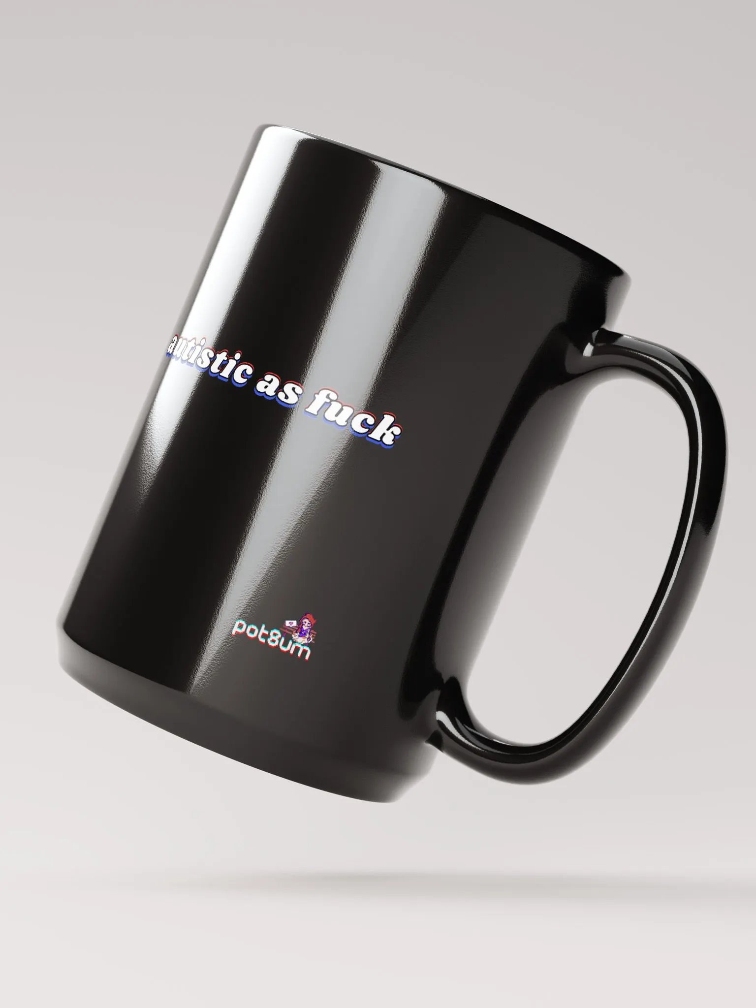 AUTISTIC AS F*CK black glossy mug product image (3)